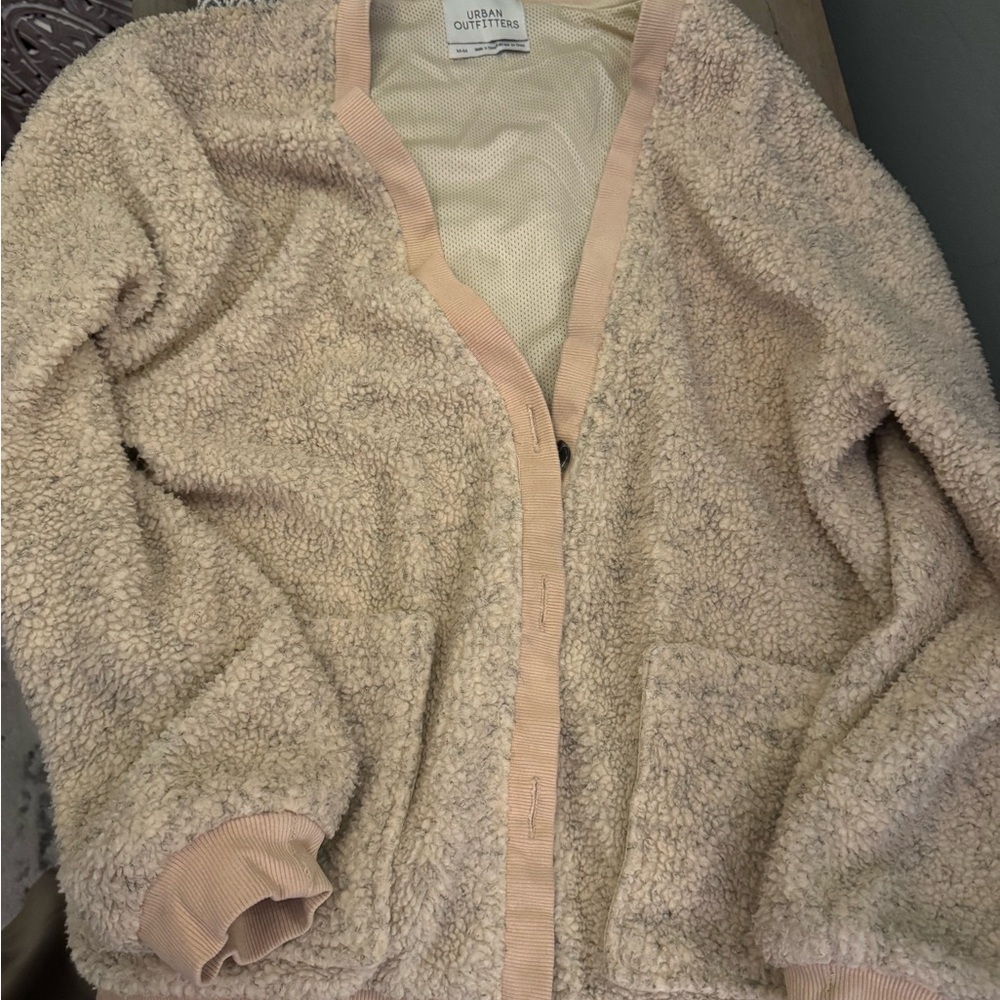 Urban Outfitters Cream Teddy Jacket - Picture 3 of 6